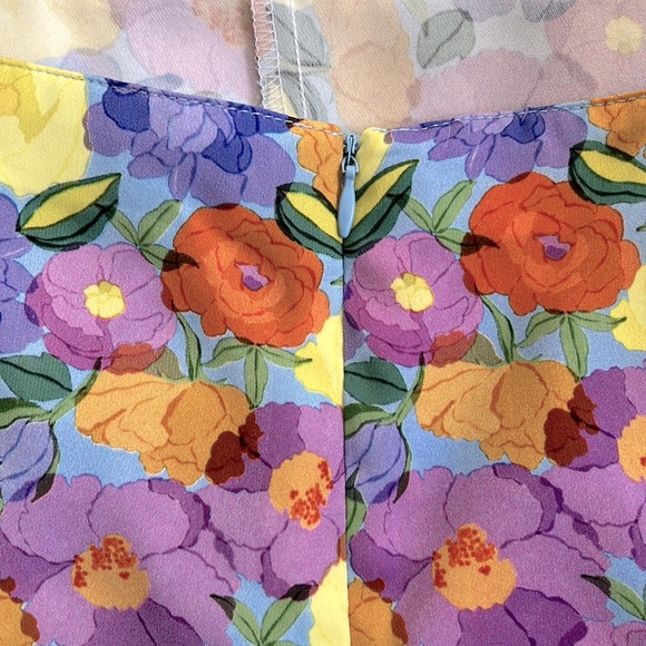 ZARA- Backless floral romper mini ( skort / dress ) - Picture 8 of 9